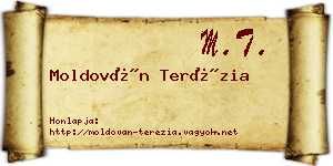 Moldován Terézia névjegykártya